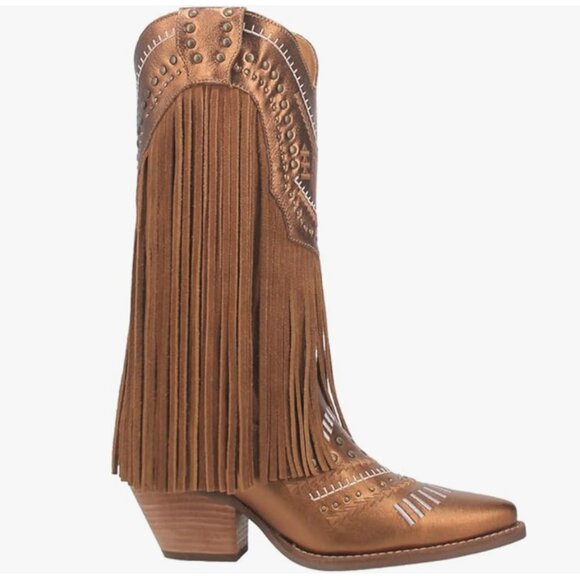 dingo Shoes - Dingo Brown Fringe Western Boots